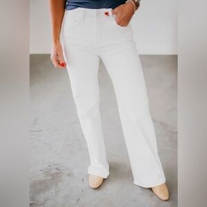 Risen Women's Cream Ankle & Cropped Jeans